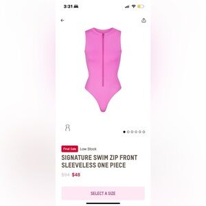 Skims one piece swim suit